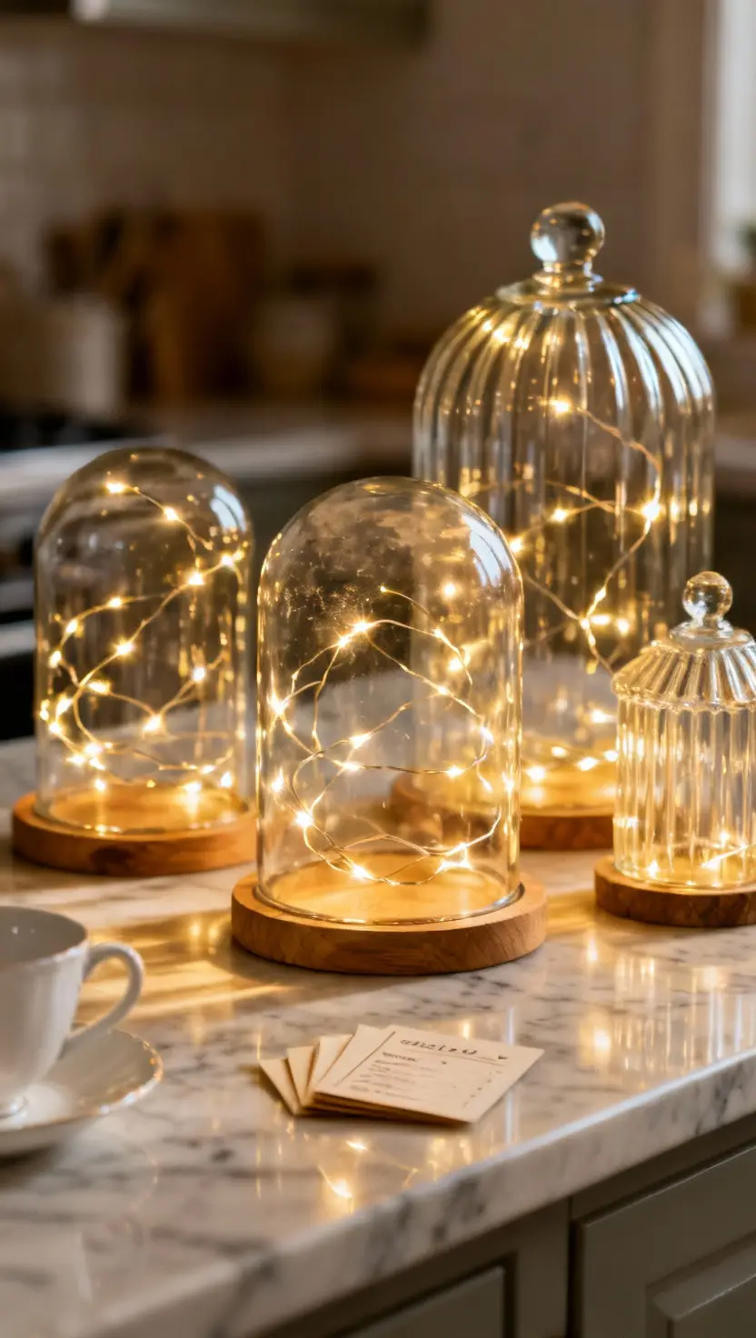 Battery-Operated Twinkling Fairy Lights in Cloches