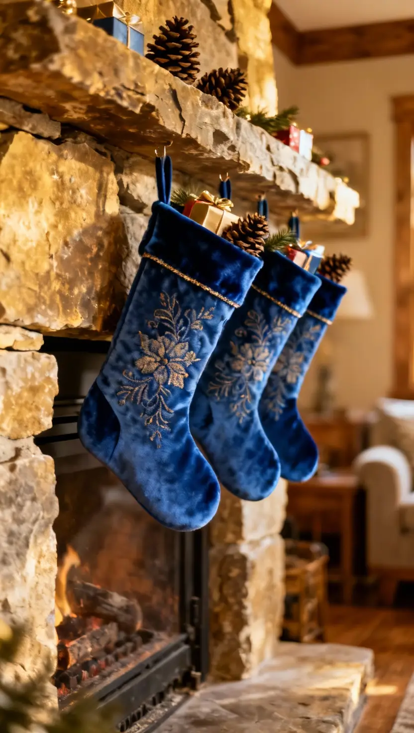 Blue Christmas Stockings
