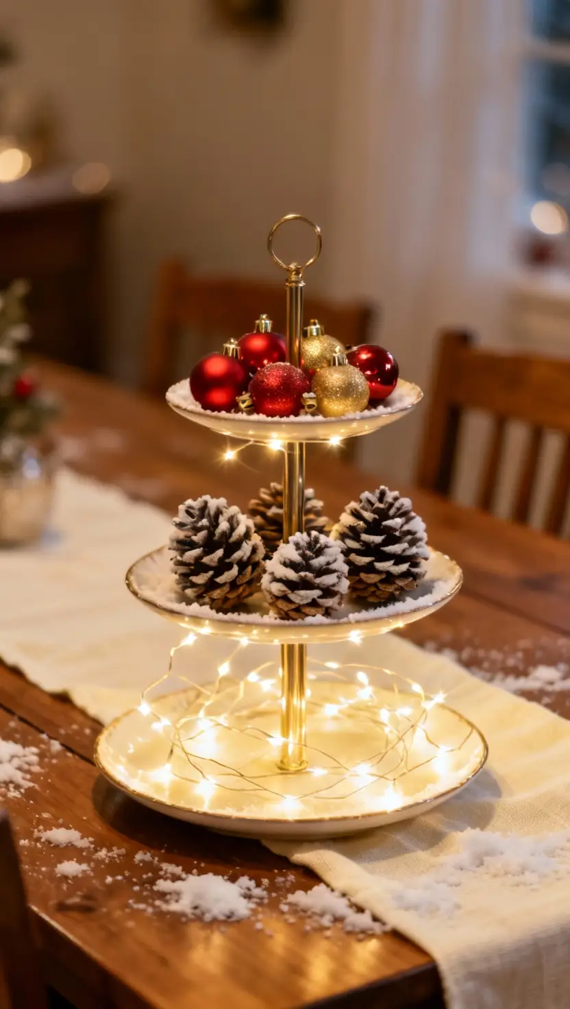 Cake Stand Christmas Table Centerpiece