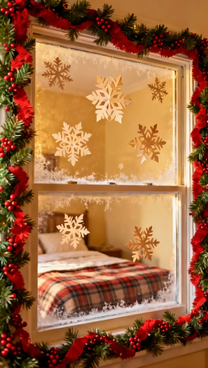 Christmas Bedroom Window Decor