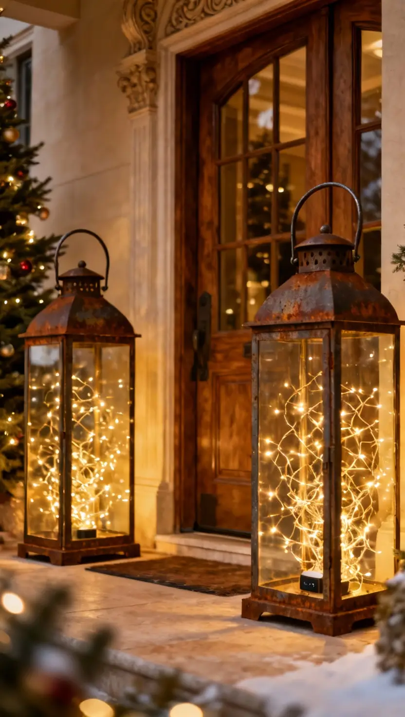 Christmas Hurricane Lanterns