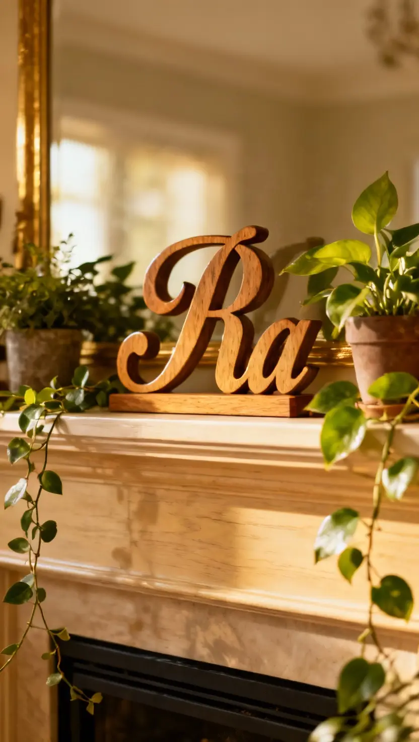 Diy Personalized Family Name Monogram Mantels