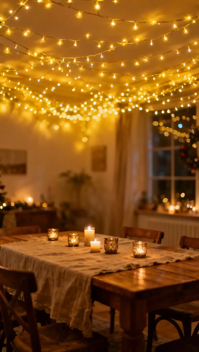 Fairy Lights Draped Across Ceilings