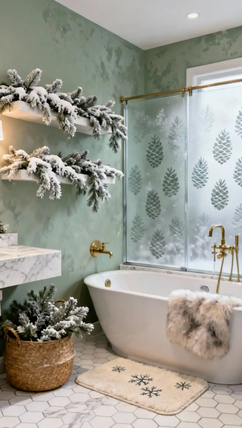 Favor Flocked Faux Greens