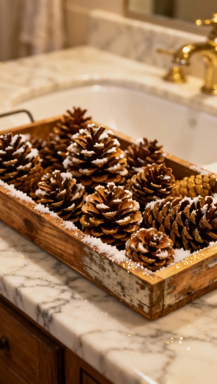 Fill a Tray With Pinecones