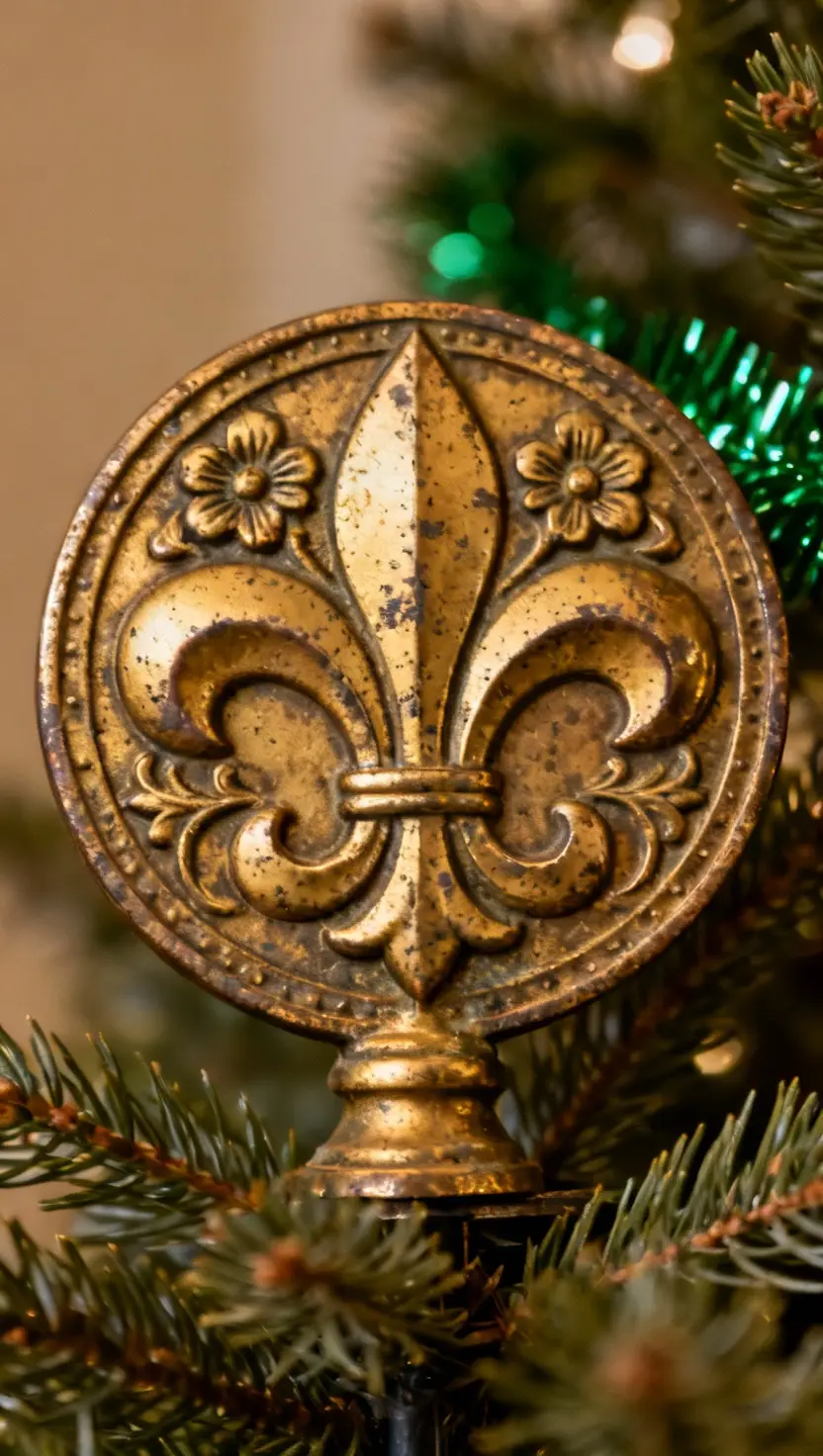 Fleur-De-Lis Medallion Tree Topper