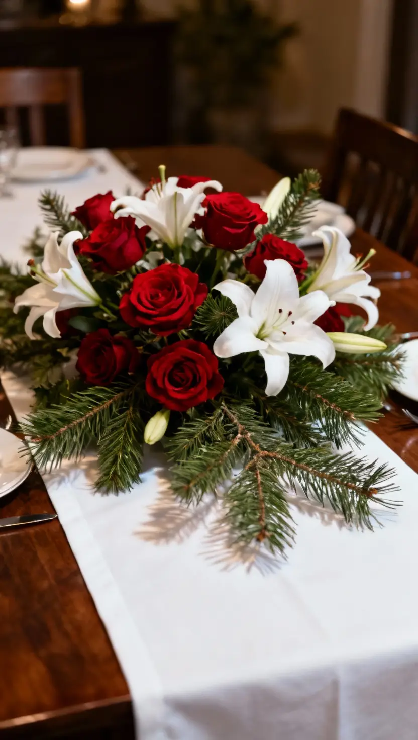 Floral Christmas Centerpiece