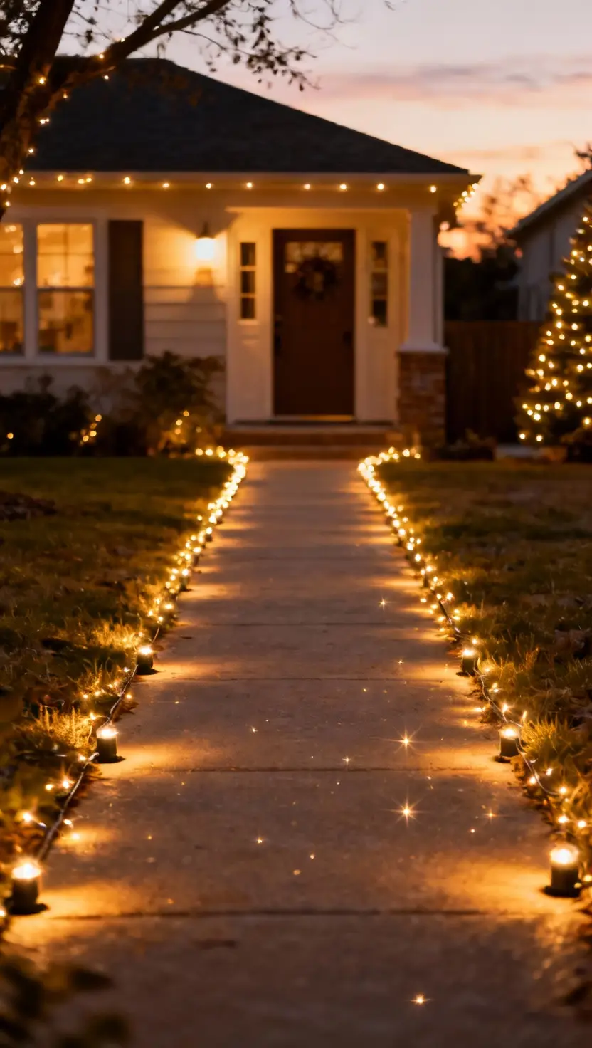 Front Path Christmas Lights