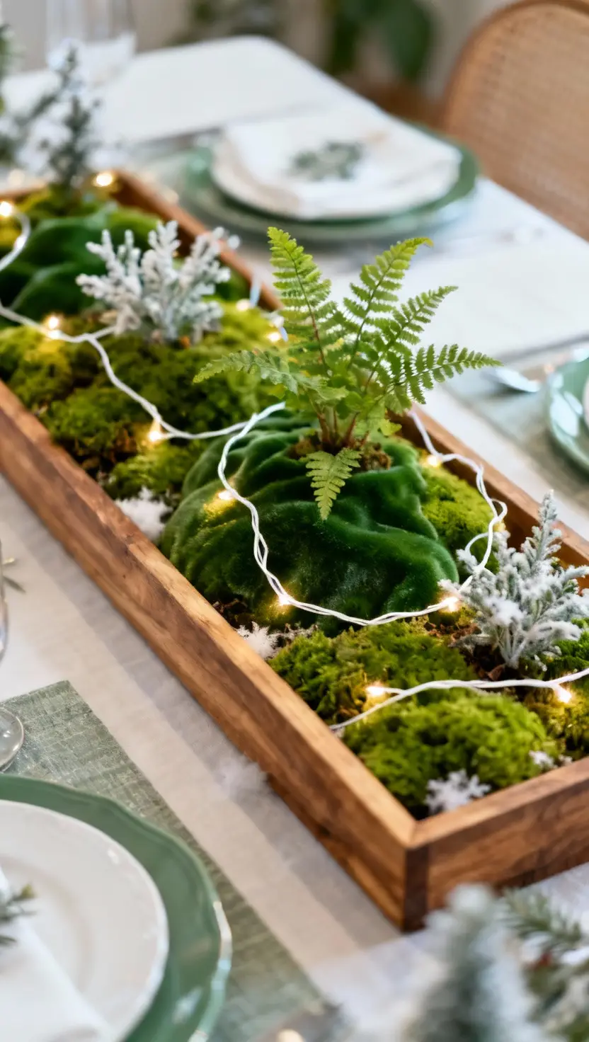 Garden Christmas Table Centerpiece