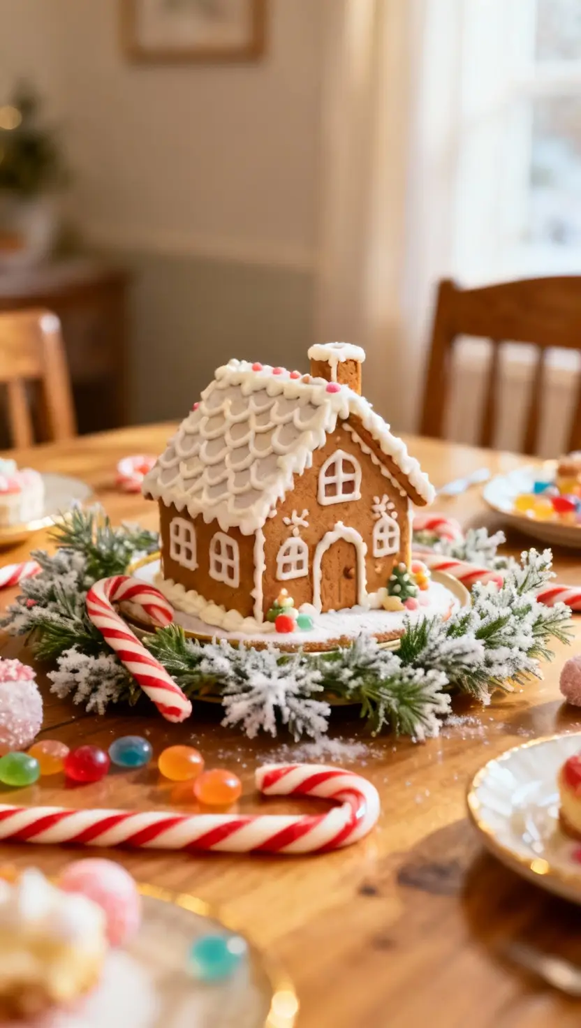 Gingerbread House Christmas Centerpiece