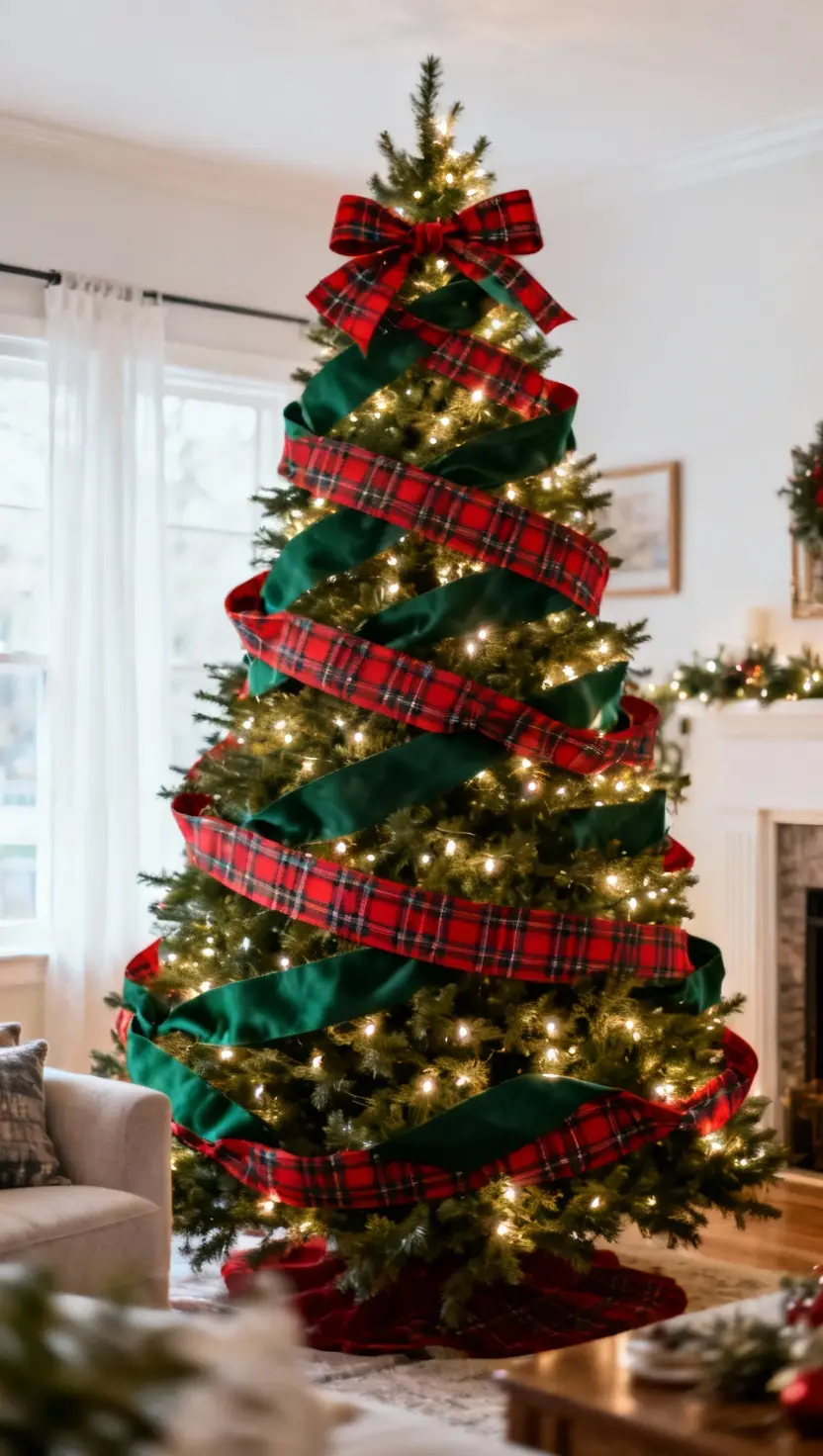 Green Plaid Christmas Tree