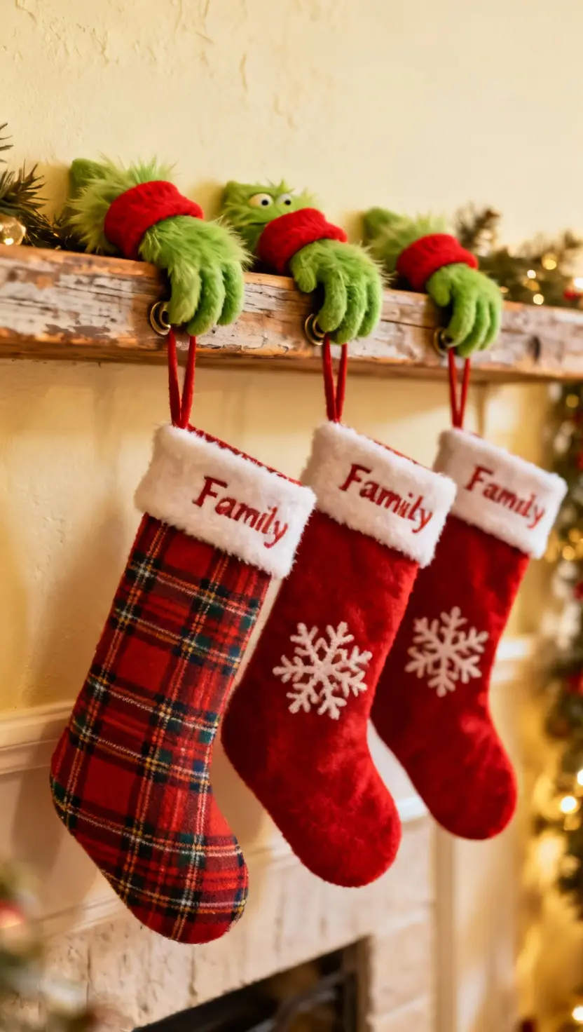 Grinch Stocking Hanger Ideas