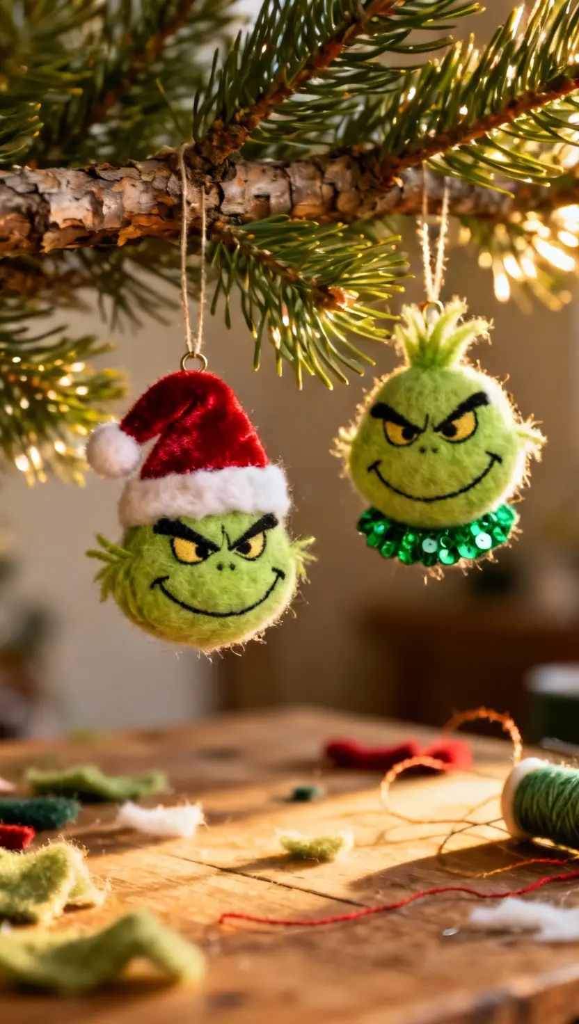 Handmade Grinch Ornament Ideas