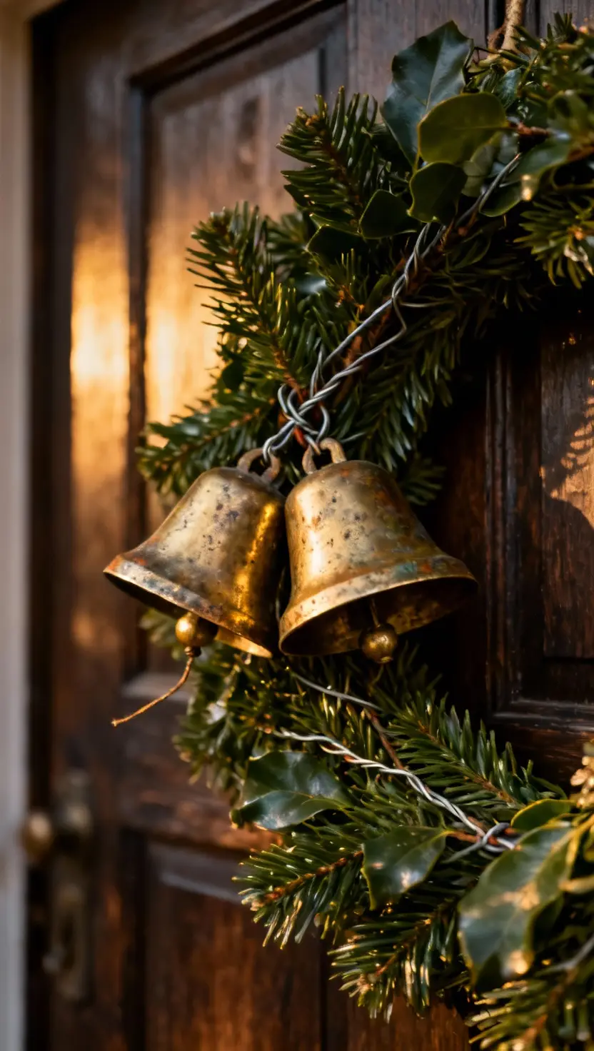 Hang Bells From a Wreath