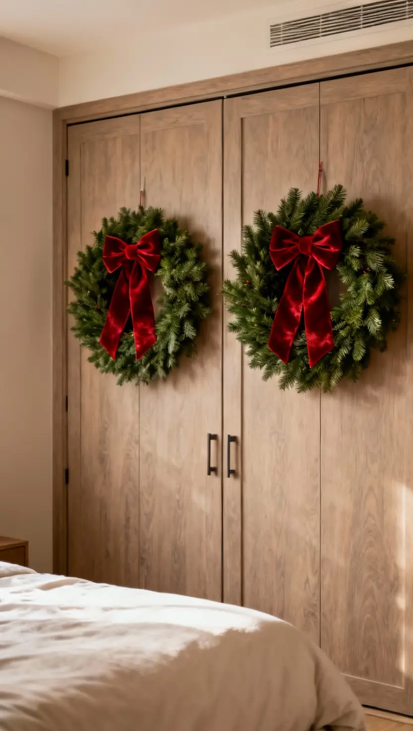 Hang Wreaths on a Closet Door