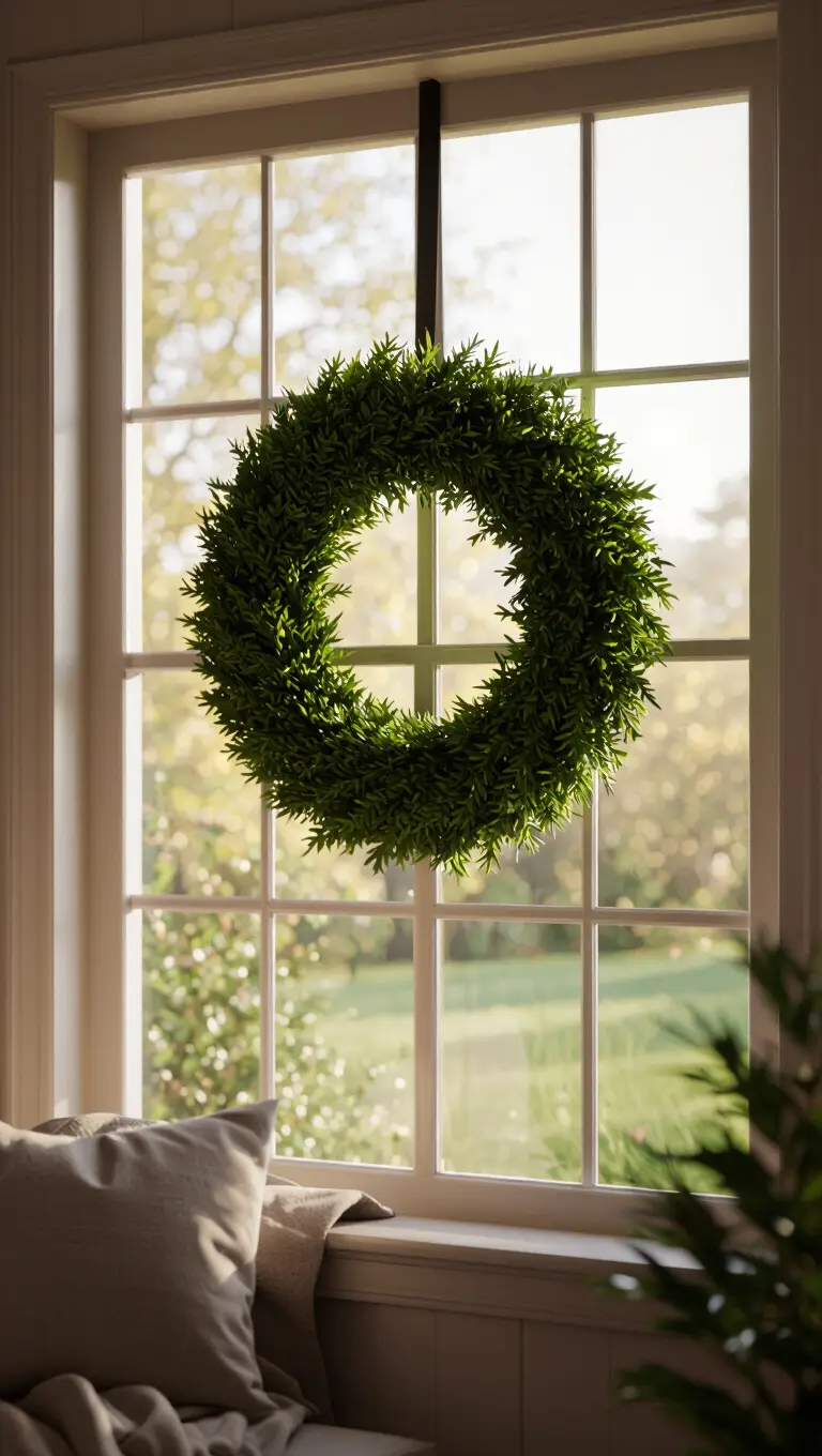 Hang Wreaths on Windows