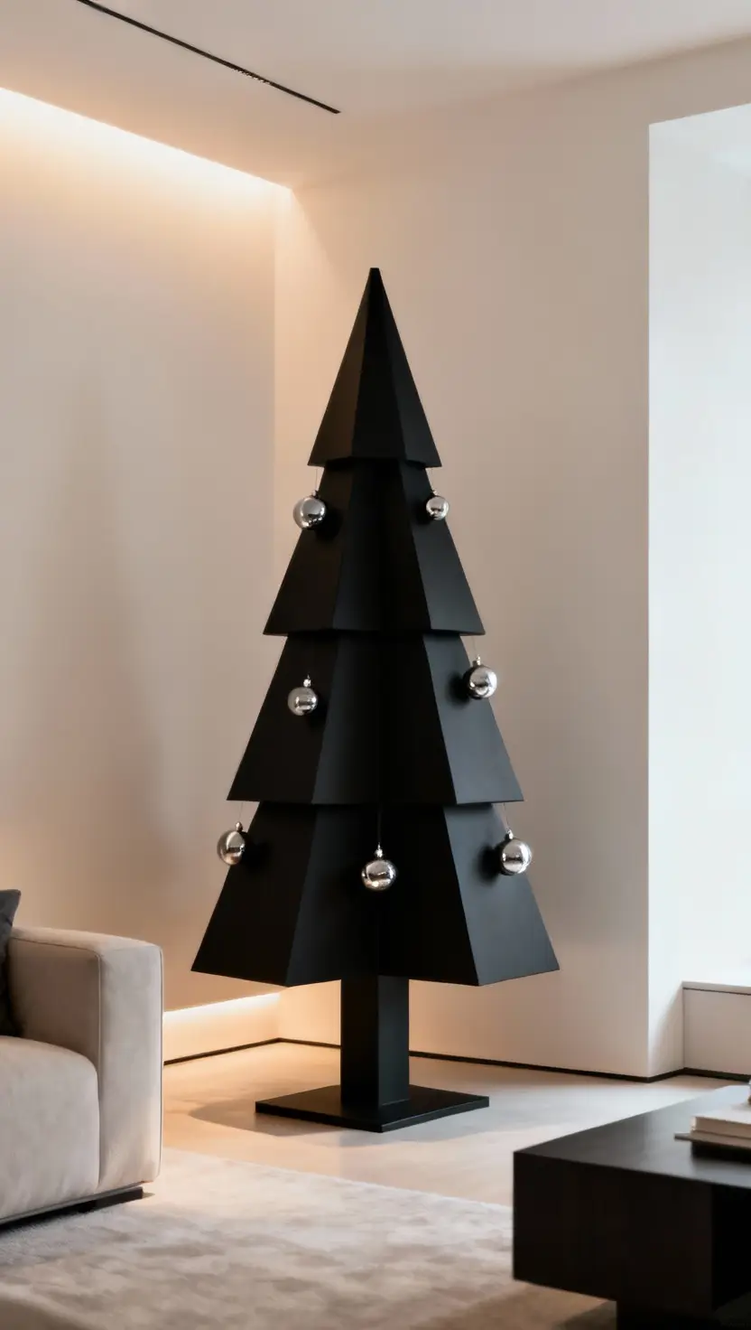 Matte Black Christmas Tree