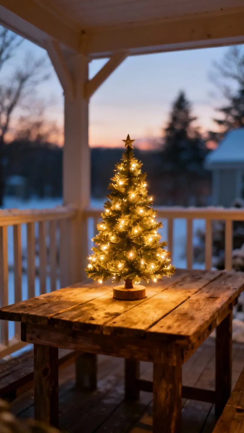 Mini Lighted Christmas Tree