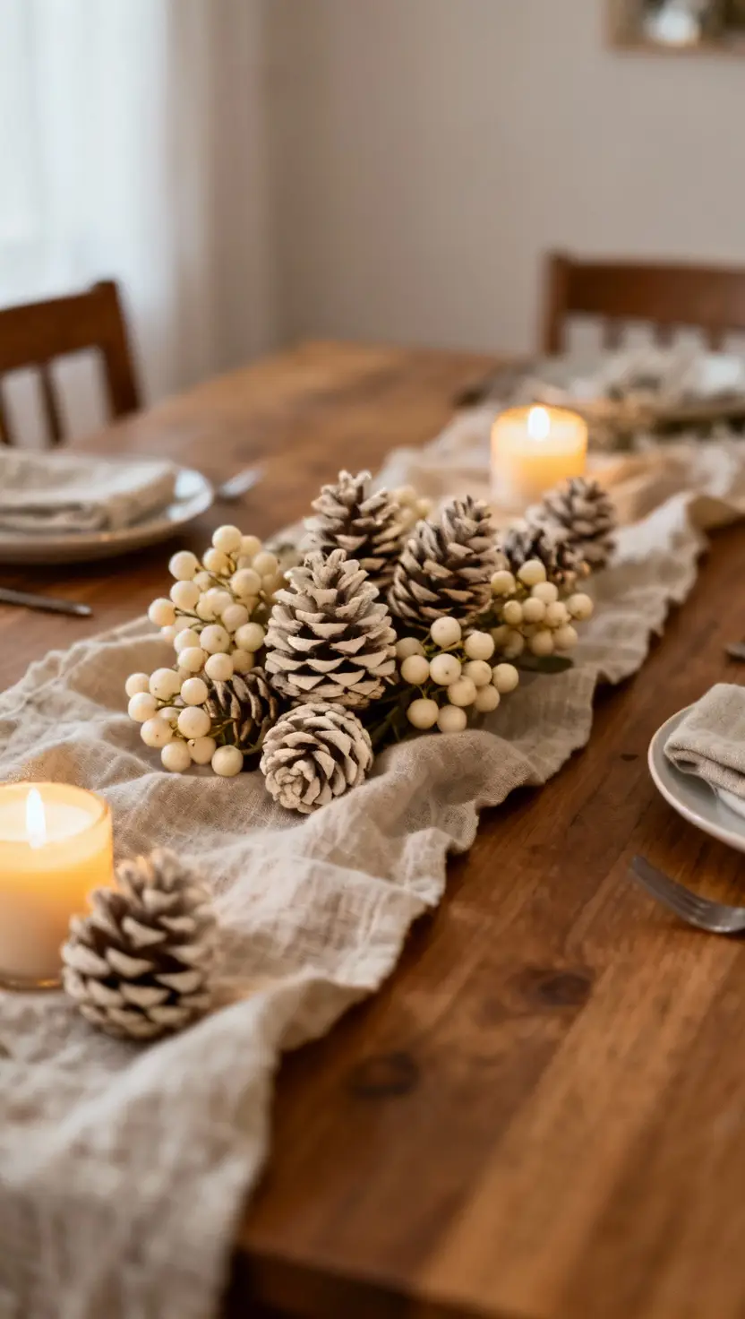 Neutral Christmas Centerpiece