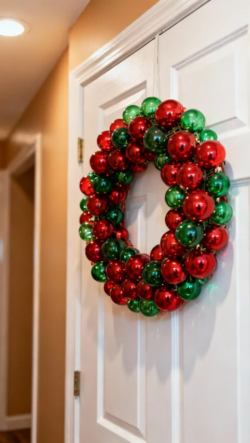 Ornament Wreaths on Interior Doors