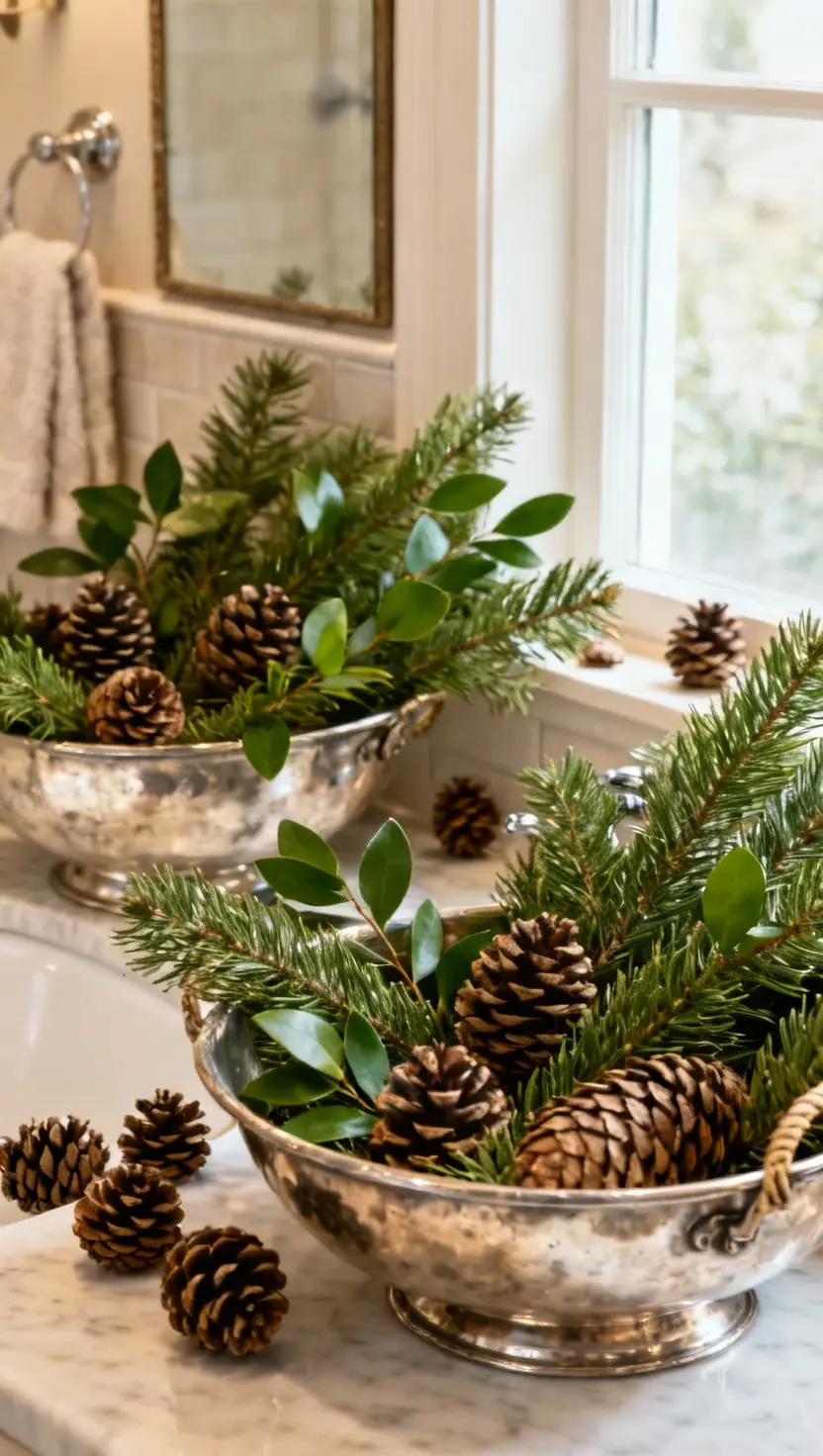 Pair Greens and Pinecones