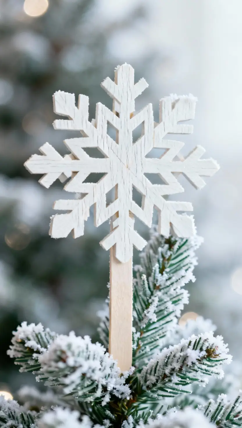Popsicle-Stick Snowflake Tree Topper