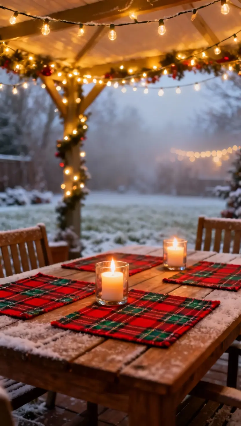 Set a Christmas Patio Table