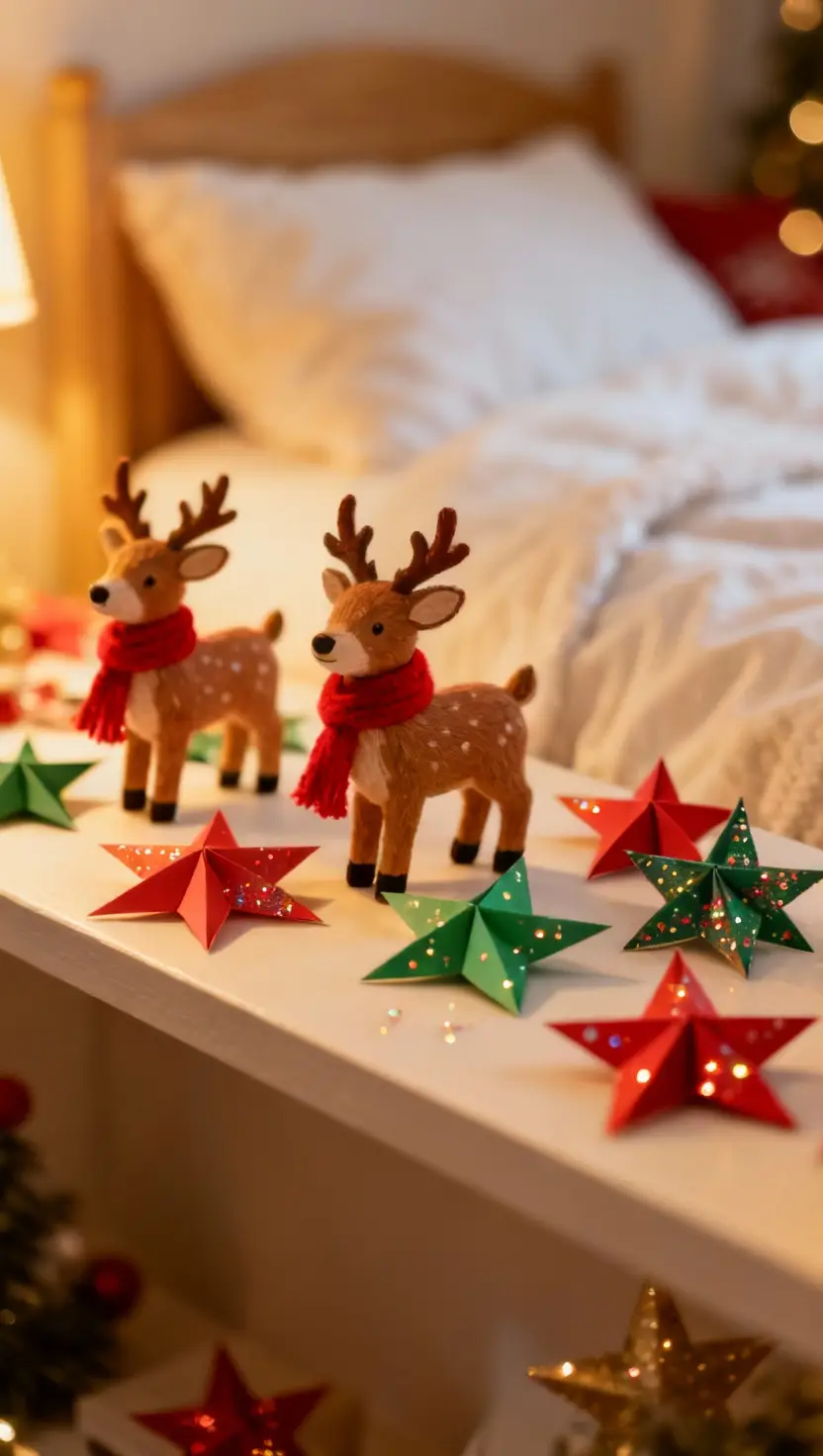 Small-Scale Christmas Bedroom Decor