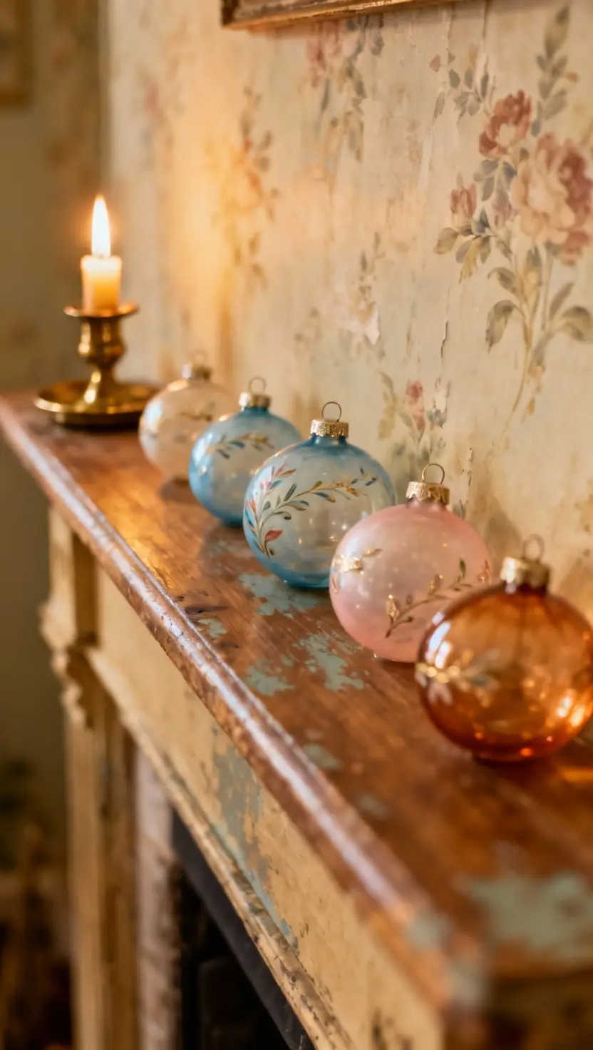 Vintage Inspired Glass Ornament Mantelscapes