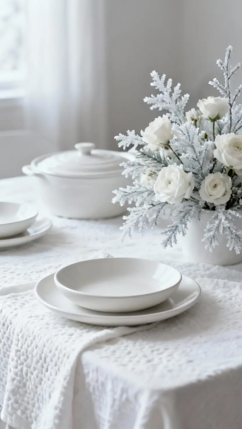 Winter Whites Tablescape Grouping