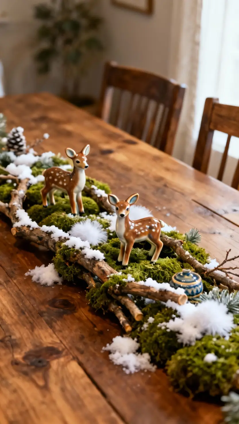 Woodland Christmas Table Centerpiece
