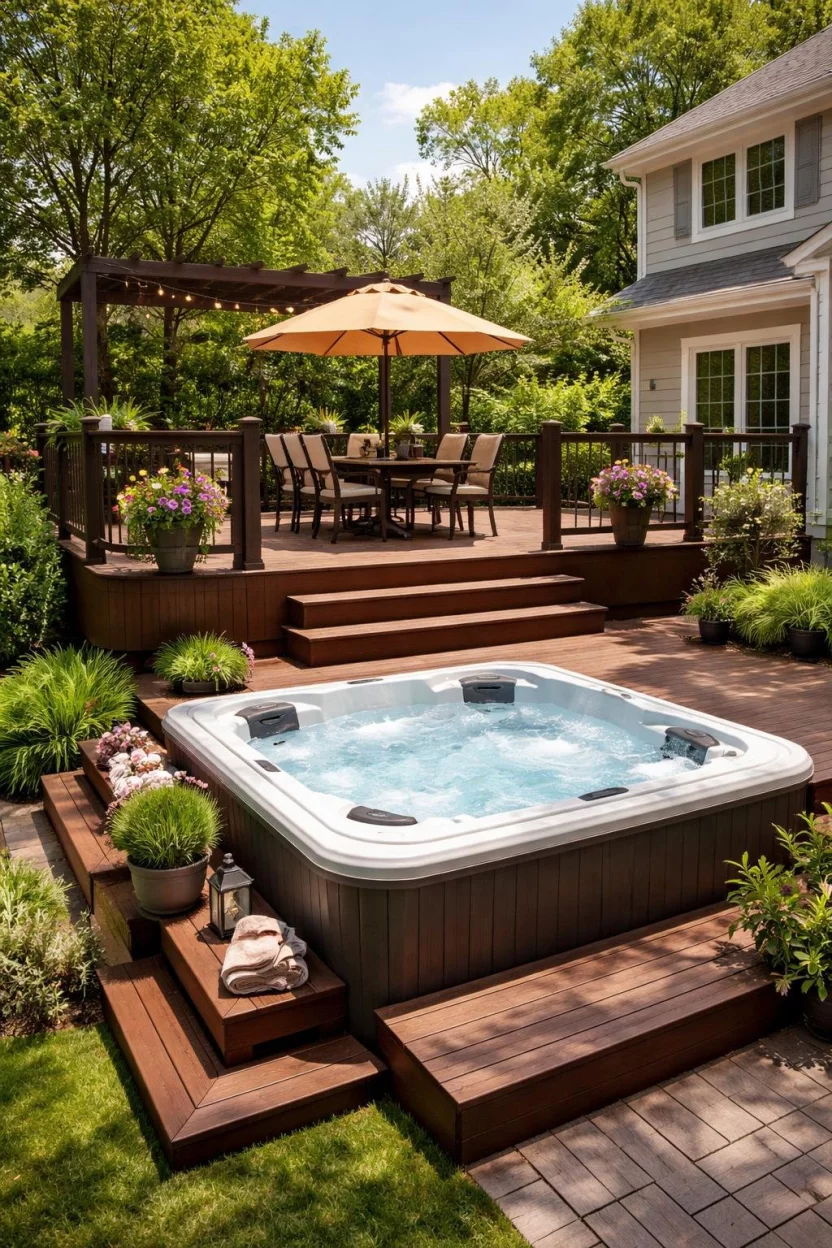 21 Backyard Hot Tub Ideas