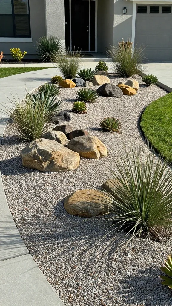 Low Water Xeriscape Rock Garden