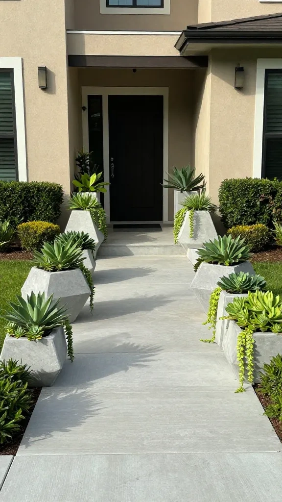Modern Geometric Concrete Planters