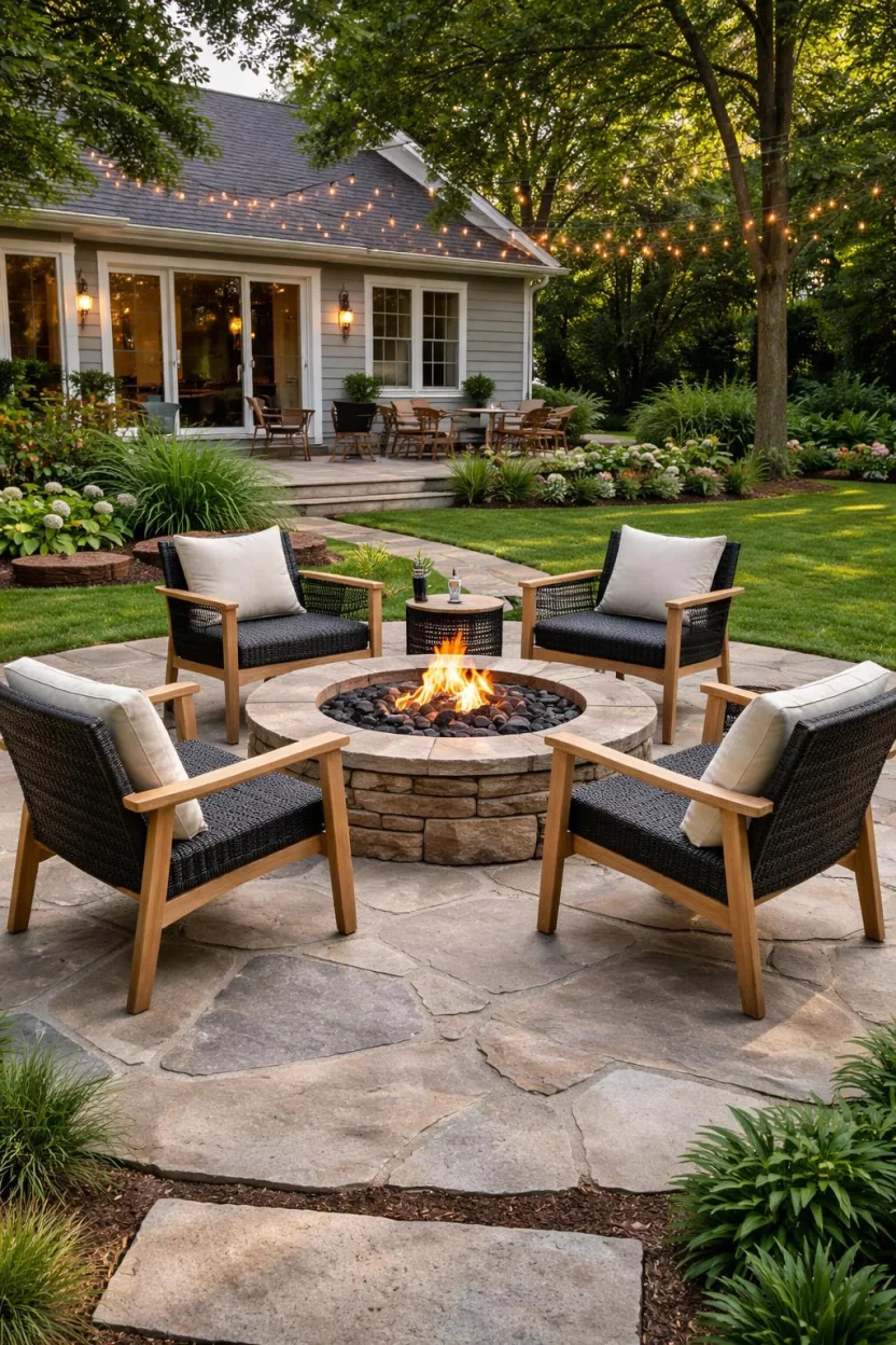 19 Backyard Fire Pit Chair Ideas