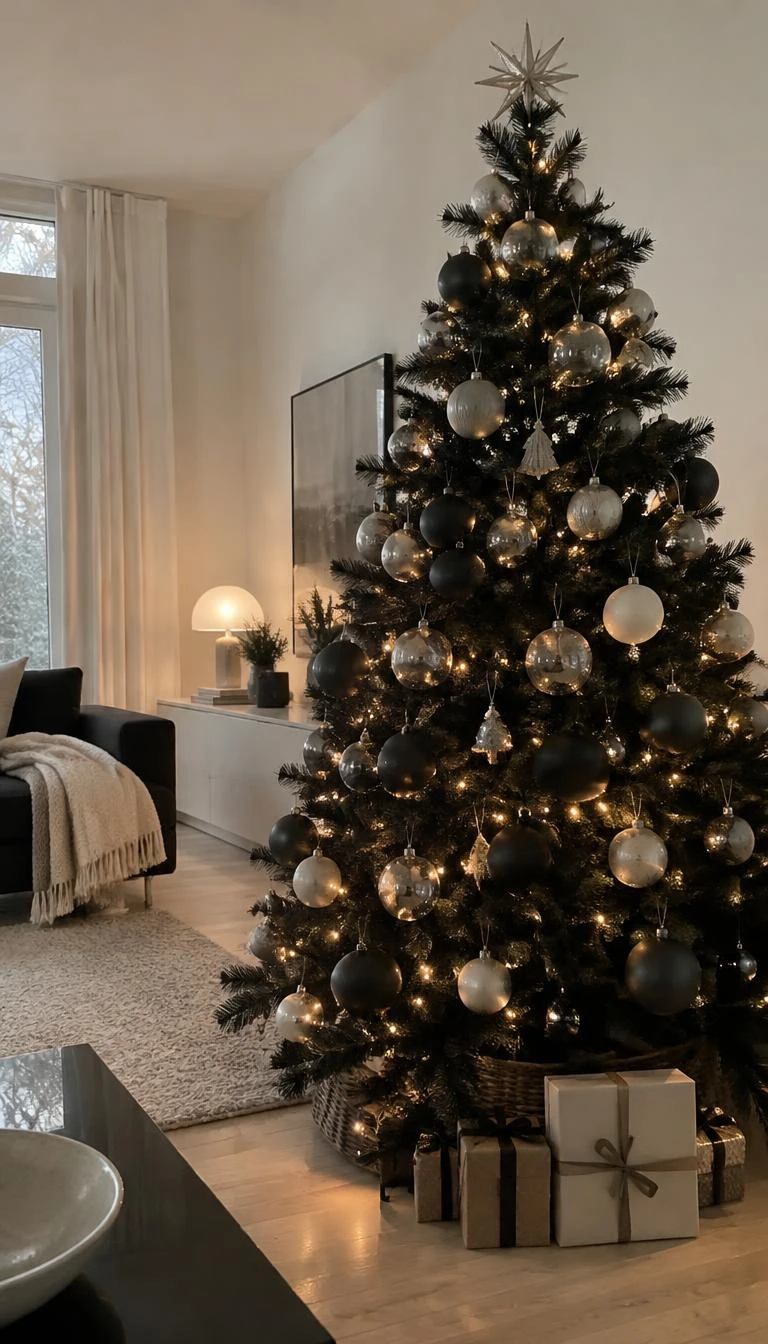 22 Black Christmas Tree Ideas That Bring Understated Warmth to Your Home in 2026